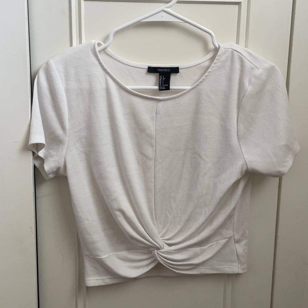 White crop top